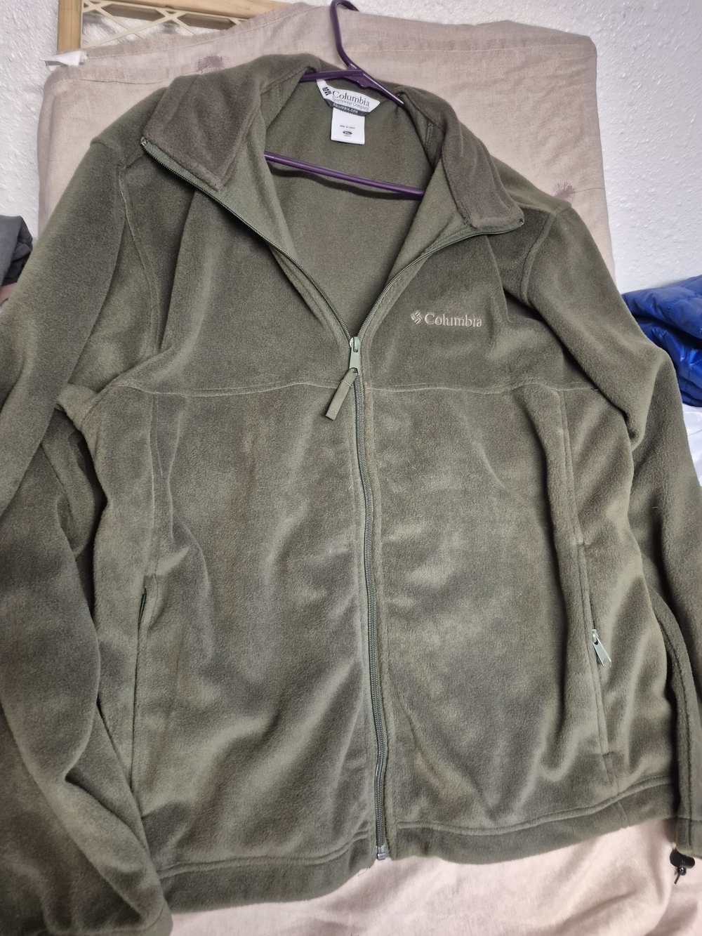 Columbia Women's Olive Green Full-Zip Fleece Jacket